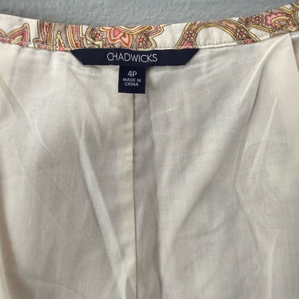 Chadwick’s Paisley Cotton Midi Skirt 4P | Boho A-Line Flowy Cottagecore Vintage - Picture 6 of 11